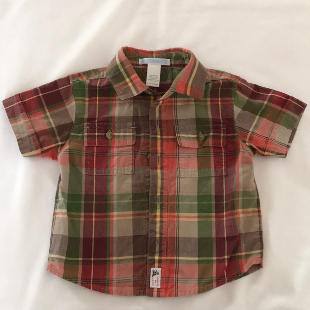 Janie and Jack boy  buttom down shirt 6-12M